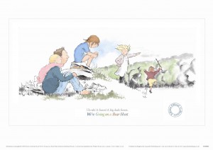 Limited Edition Print 2 from Aquarelle of family on hill from We're Going on a Bear Hunt