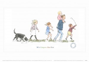 Limited Edition Print 4 from Aquarelle of family walking from We're Going on a Bear Hunt